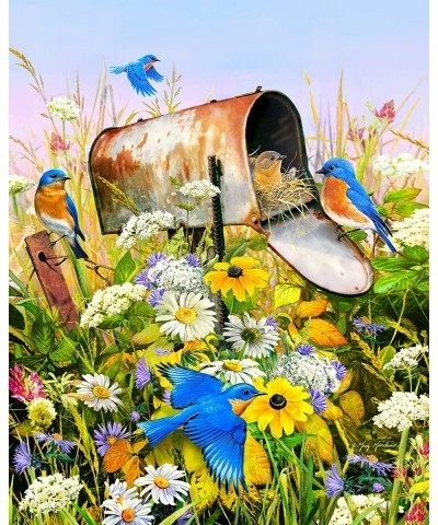 Springbok's 500 Piece Jigsaw Puzzle Blue Birds - Made in USA $28.89 Jigsaw Puzzles