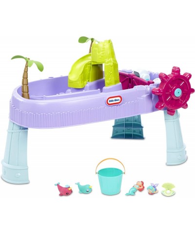 Mermaid Island Wavemaker Water Table with Five Unique Play Stations and Accessories Multicolor 38 Inch $96.25 Sandboxes & Bea...