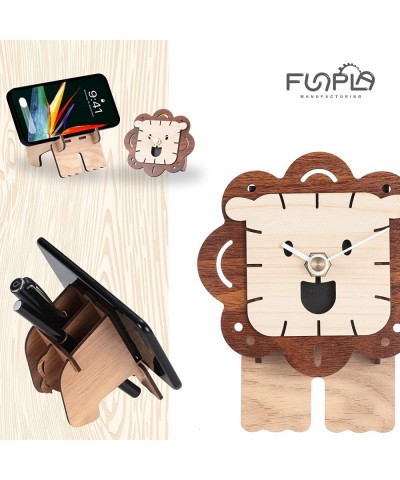 3D Wood Puzzle Desktop Clock 3D Puzzles Desktop Clock Model Building Kit Phone Stand and Pen Holder 3D Model Toy $14.41 3-D P...