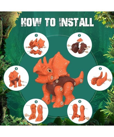 Take Apart Dinosaur Toys for Kids Building Toy Set with Electric Drill Construction Engineering Play Kit STEM Learning for Bo...