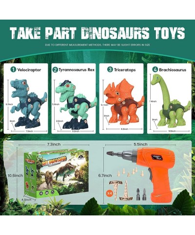 Take Apart Dinosaur Toys for Kids Building Toy Set with Electric Drill Construction Engineering Play Kit STEM Learning for Bo...