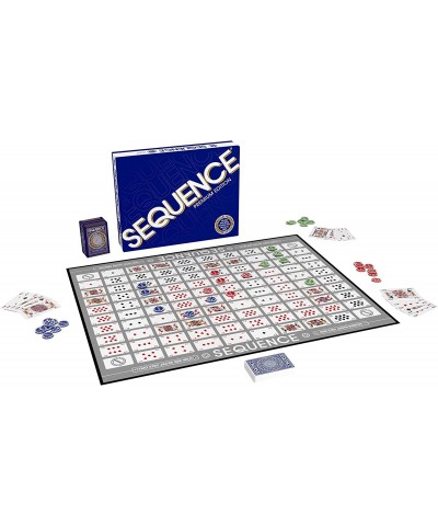 Sequence Premium Edition - Stunning Set with Giant Board (20.25 x 26.25 inches) Exclusive Chips and Deluxe Cards Blue $58.59 ...