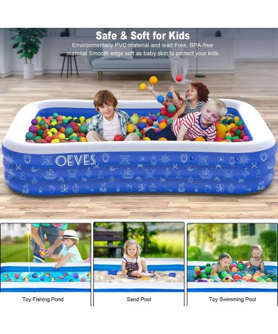 Inflatable Swimming Pool for Kids and Adults Full-Sized Family Kiddie Blow up Swim Pools with Canopy Portable Backyard Summer...