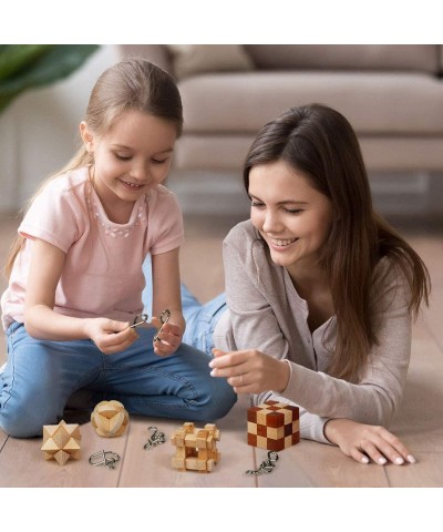 Brain Teaser Puzzle for Kids Adults Puzzle Games Wooden and Metal 3D Unlock Interlocking Puzzle Educational Toy 28Pcs $49.15 ...