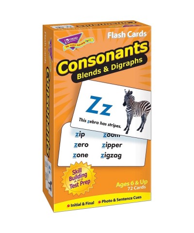 Trend Enterprises: Consonants Blends & Digraphs Skill Drill Flash Cards Photo Cues Word & Sentence Examples Great for Skill B...