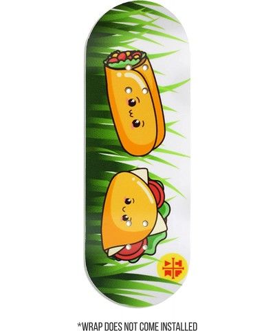 Teak Swap Fingerboard Deck & Graphic Wrap - Happy Tacos - Pro Shape & Size 32mm x 97mm - Semi-Permanent Vinyl Graphic $30.22 ...