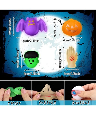 40 Pcs Halloween Mochi Squishies Toys Halloween Party Favors for Kids Pumpkin Ghost Squishy Anxiety Toys Mochi Squishy Toy St...