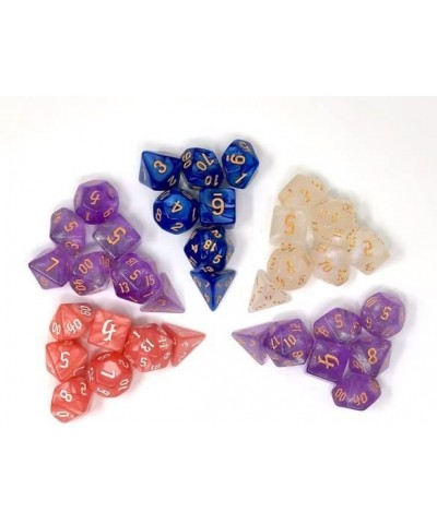 Polyhedral Dice Set (35 Pieces) 5 Complete Assorted-Color Dice Sets of D4 D6 D8 D10 D% D12 D20 Compatible with Dungeons and D...