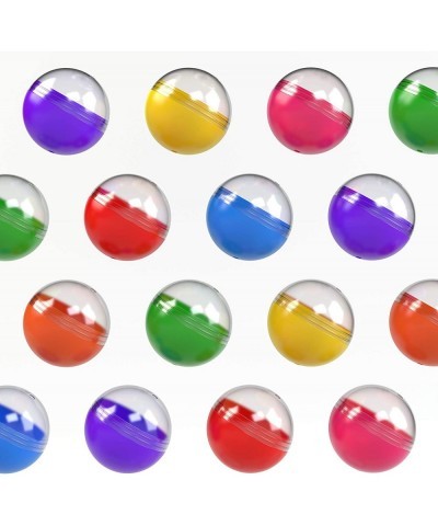 Empty Clear-Colored Round Capsules 2 inch 50 pcs Bulk 7 Colors Capsule for Toy Gumball Machines Plastic Containers Surprise f...