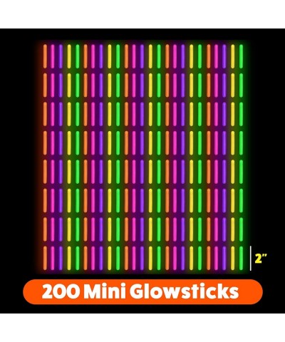 200pk Mini Glow Sticks - 2 Inch Small Glow Sticks Party Favors Glow Party Supplies Waterproof Floating Bright Neon Light Stic...