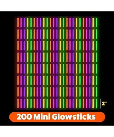 200pk Mini Glow Sticks - 2 Inch Small Glow Sticks Party Favors Glow Party Supplies Waterproof Floating Bright Neon Light Stic...