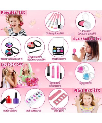 Kids Makeup kit for Girls 25 PCS Real Makeup Set Washable Makeup Set Toy with Cosmetic Case Non-Toxic Little Girls Makeup Kit...