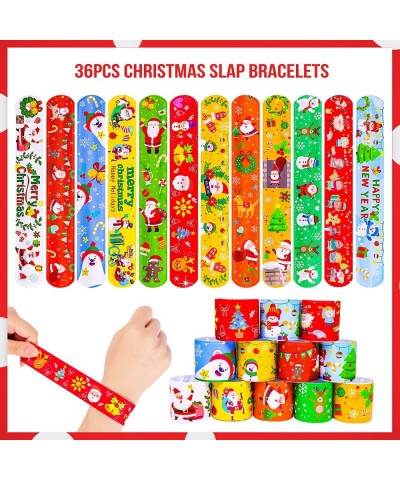 72pcs Christmas Slap Bracelets Silicone Bracelets Bulk Party Favors Toys for Kids Xmas Party Favors Christmas Stocking Stuffe...