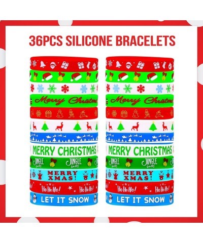 72pcs Christmas Slap Bracelets Silicone Bracelets Bulk Party Favors Toys for Kids Xmas Party Favors Christmas Stocking Stuffe...