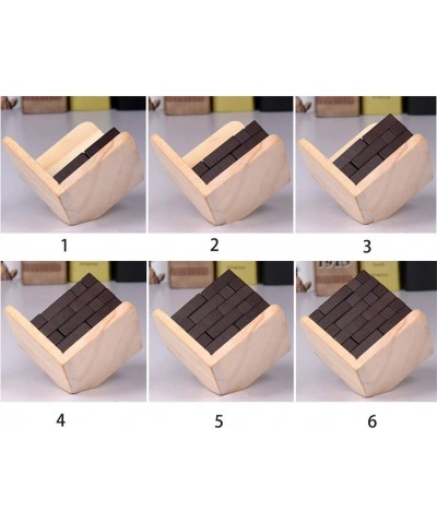 Wooden Brain Teaser Puzzle Cube Wooden Puzzles T-Shaped Jigsaw Logic Puzzle Educational Toy for Kids and Adults (Wine) $19.67...