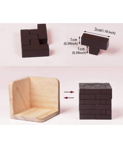 Wooden Brain Teaser Puzzle Cube Wooden Puzzles T-Shaped Jigsaw Logic Puzzle Educational Toy for Kids and Adults (Wine) $19.67...