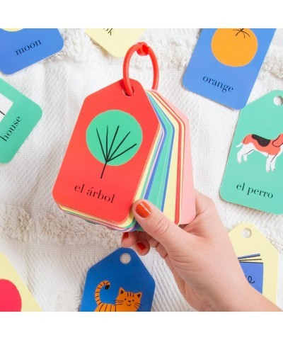 Spanish English Flash Cards for Kids - 26 Vocabulary Cards and 1 Ring - Learning Spanish for Kids $23.52 Educational Flash Cards