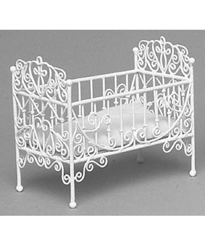 Dollhouse Baby Crib White Wire $61.69 Dollhouse Accessories