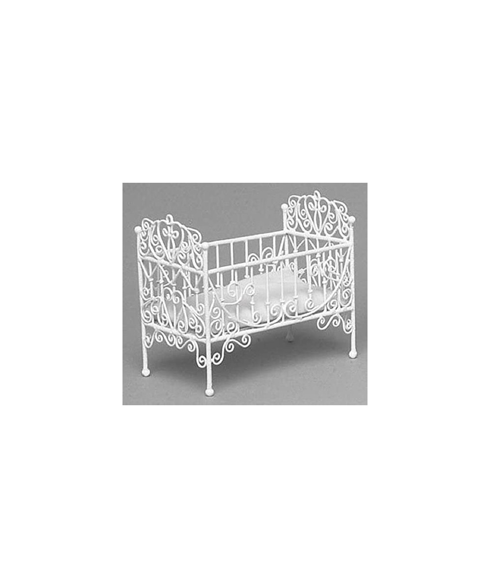 Dollhouse Baby Crib White Wire $61.69 Dollhouse Accessories