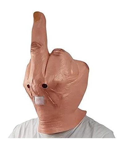 Fun Halloween mask latex Spoof middle finger mask full head creepy Halloween Party mask Beige 48x26x20cm $41.90 Kids' Dress-U...