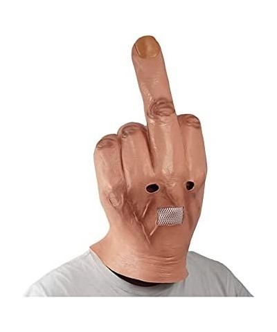 Fun Halloween mask latex Spoof middle finger mask full head creepy Halloween Party mask Beige 48x26x20cm $41.90 Kids' Dress-U...