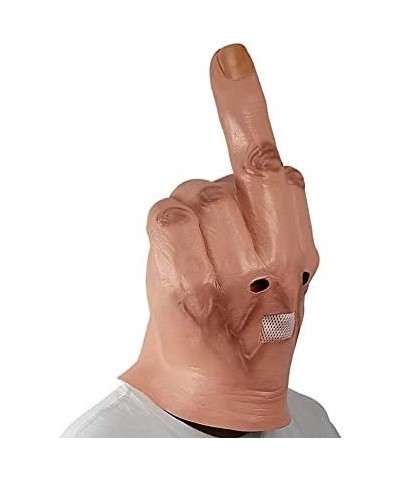 Fun Halloween mask latex Spoof middle finger mask full head creepy Halloween Party mask Beige 48x26x20cm $41.90 Kids' Dress-U...