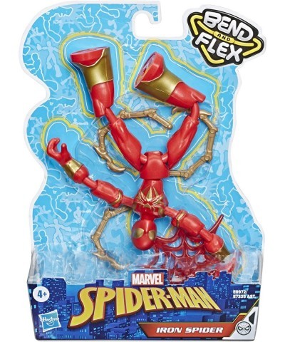 Marvel Bend and Flex Iron Spider Action Figure Toy 6-Inch Flexible Figure Includes Blast Accessories for Kids Ages 4 and Up $...