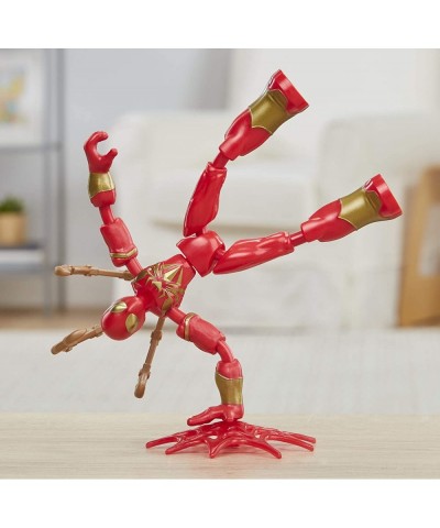 Marvel Bend and Flex Iron Spider Action Figure Toy 6-Inch Flexible Figure Includes Blast Accessories for Kids Ages 4 and Up $...