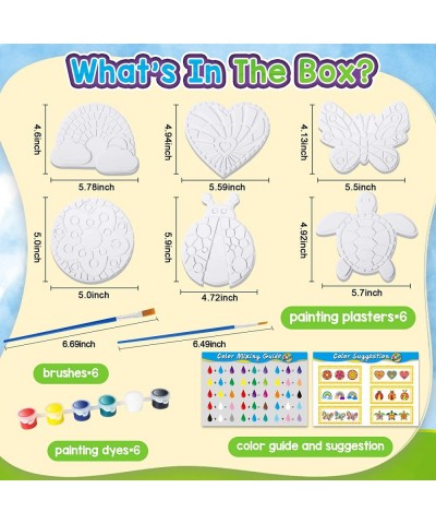 Arts and Crafts Painting Kit for Kids 4-8 6 Pack DIY Kids Plaster Painting Set Indoor & Outdoor Art Decoration Craft Painting...