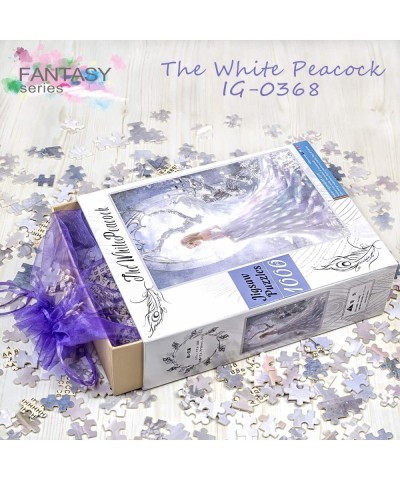 Ingooood- Jigsaw Puzzle 1000 Pieces for Adult- Fantasy Series- The White Peacock_IG-0368 Entertainment Wooden Puzzles Toys $3...