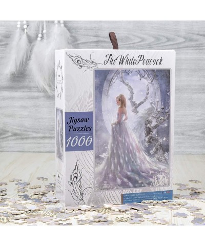 Ingooood- Jigsaw Puzzle 1000 Pieces for Adult- Fantasy Series- The White Peacock_IG-0368 Entertainment Wooden Puzzles Toys $3...