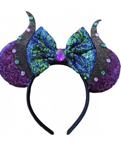 Maleficent Horn Inspired Ears Purple Minnie Ears Halloween minnie ears Rainbow Sparkle Mouse Ears Classic Red Sequin Minnie E...