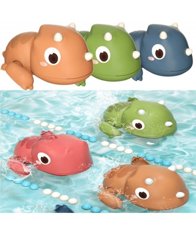 3pcs Baby Bath Toys Floating Wind-up Dinosaurs Swimming Pool Games Cute Kid Bathtub Toys for Toddlers 3 4 5 6 +Years Old Boys...