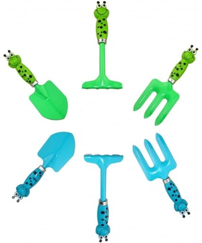 MTB Gardening Tool Sets Frog Handle Pack of 2 Sets (Blue+ Green) Kids Garden Tool Set Kit Beach Sand Play Tool Sandbox and So...