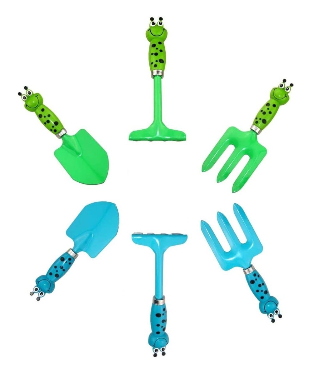 MTB Gardening Tool Sets Frog Handle Pack of 2 Sets (Blue+ Green) Kids Garden Tool Set Kit Beach Sand Play Tool Sandbox and So...