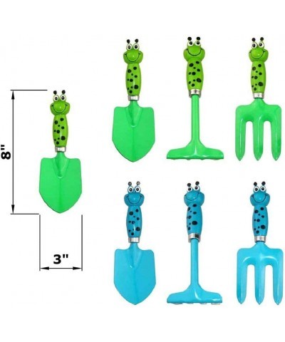 MTB Gardening Tool Sets Frog Handle Pack of 2 Sets (Blue+ Green) Kids Garden Tool Set Kit Beach Sand Play Tool Sandbox and So...