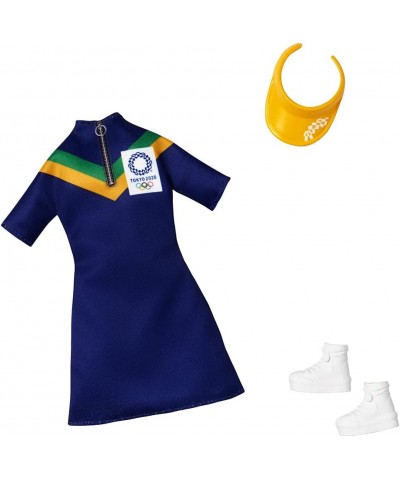 Clothes: Outfit Inspired by Olympic Games Tokyo 2020 Doll Dress with Visor and Sneakers Gift for 3 to 8 Year Olds $14.82 Dolls