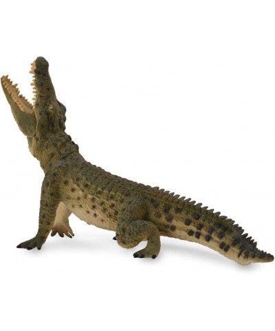 Wildlife Nile Crocodile Leaping with Movable Jaw Toy Figure - Authentic Hand Painted Model $24.77 Kids' Play Animal Figures