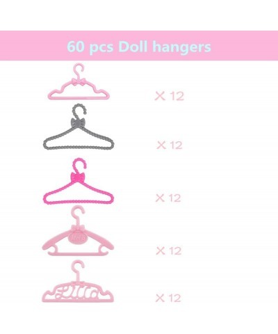 60 Pcs Mini Doll Clothes Hangers Plastic Mixed Little Hangers Doll Clothes Accessories for 11.5 inch Doll $16.60 Doll Accesso...