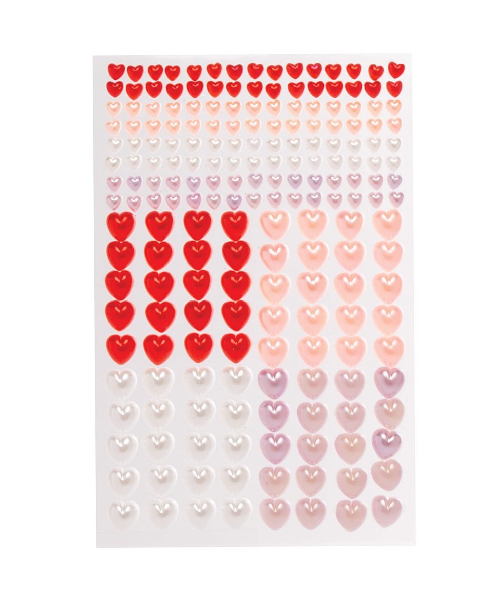 AT408 Heart Self-Adhesive Pearls - Pack of 200 Assorted Jewel Sticker Craft Embellishments for Kids Arts and Crafts Decoratin...