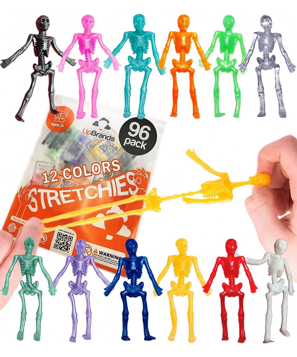 96 Party Favors for Kids Stretchy Skeleton Bulk Set 8 Colors Kit for Birthday Halloween Goodie Bags Easter Egg Basket Pinata ...