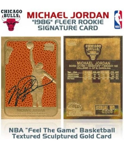 Michael Jordan Fleer Rookie Feel the Game Gold Sig Card $39.52 Trading Cards & Accessories