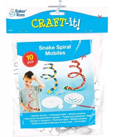 ET287 Spiral Snake Mobiles - Pack of 10 Perfect for Children to Design and Decorate Ideal for School Craft Groups Party Craft...