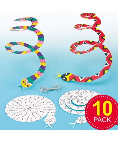 ET287 Spiral Snake Mobiles - Pack of 10 Perfect for Children to Design and Decorate Ideal for School Craft Groups Party Craft...