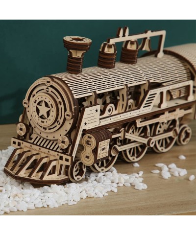 Mechanical Train Wooden Puzzles for Adults and Teens Mechanical Puzzle Locomotive Model Building Kits $47.12 3-D Puzzles