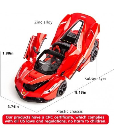 1/22 Compatible for Ferrari Car Model Pull Back Car with Sound and Light for Kids Boy Girl Vehicles Diecast Cars Model(Red) $...