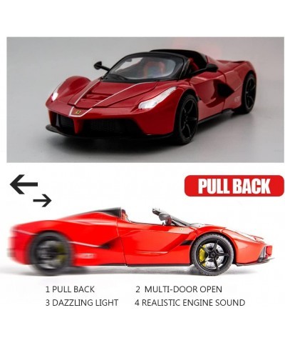 1/22 Compatible for Ferrari Car Model Pull Back Car with Sound and Light for Kids Boy Girl Vehicles Diecast Cars Model(Red) $...