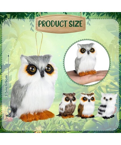 8 Pieces Mini Stuffed Owl Plush Toy 3.2 Inch Soft Owl Stuffed Animal Gray Snowy Owl Plush White Owl Decor for Christmas Holid...