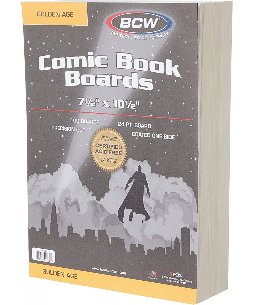 BCW-BBGOL -Golden Age Size Comic Backing Boards - (100 Boards) $30.51 Board Games