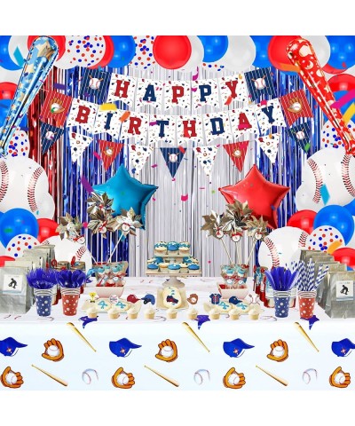 268 Pack Baseball Party Supplies Baseball Tableware Set Sports Theme Birthday Party Decorations Baseball Party Plates Basebal...